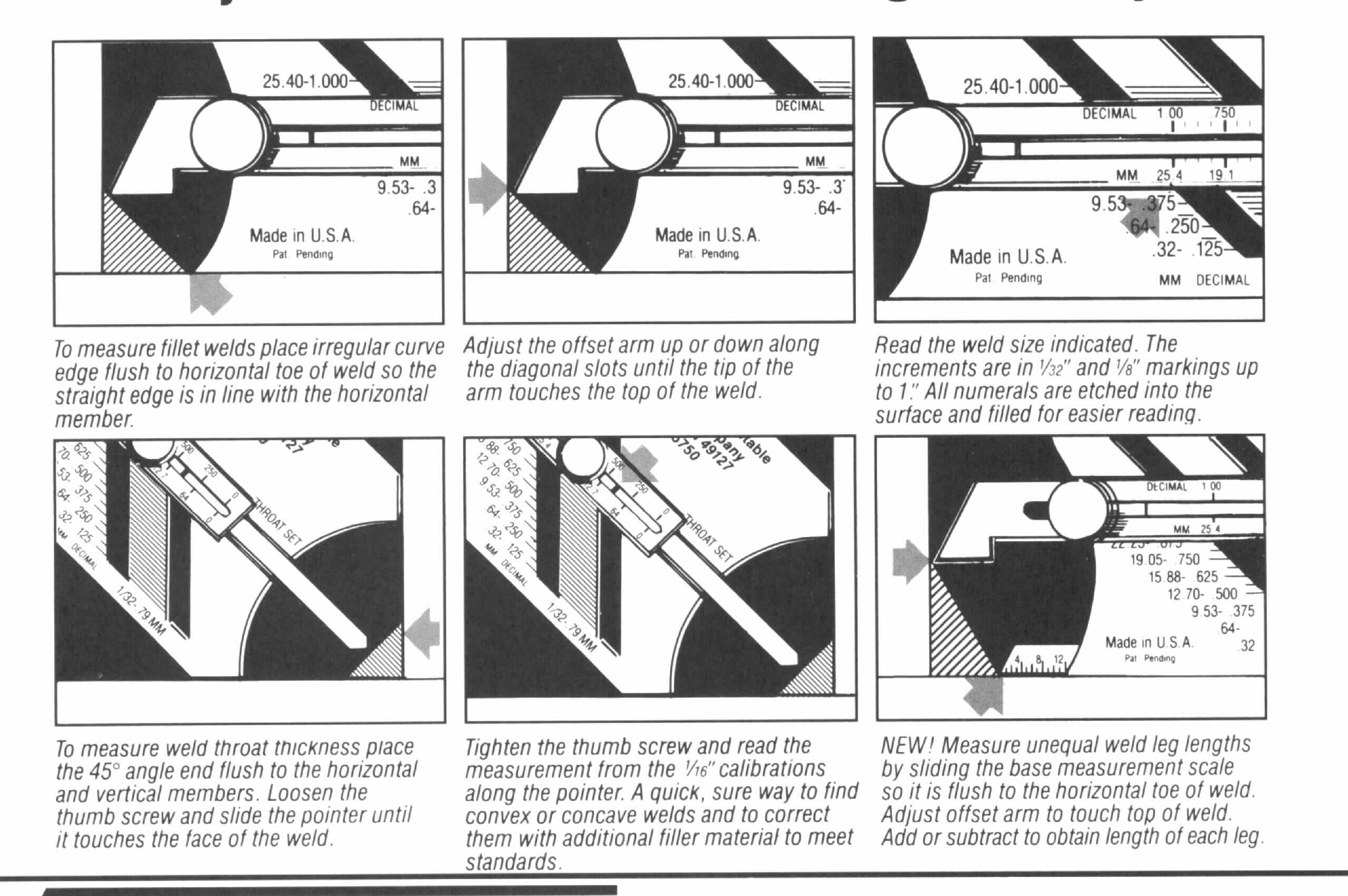 How to read welding inspection gauges, WG series gages